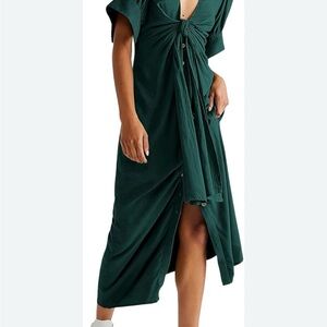 Free People free-est Forest Green Midi Dress